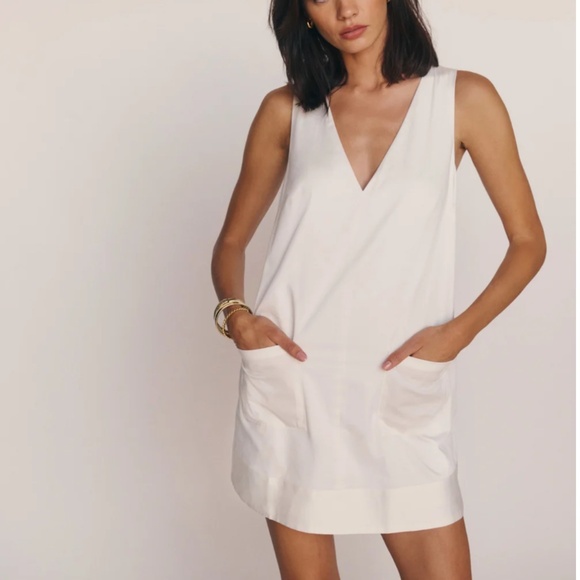 Reformation Francisca Dress White Size 6 - Picture 1 of 4